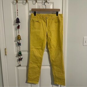 LOFT Vibrant Yellow Modern Straight Pants size 6